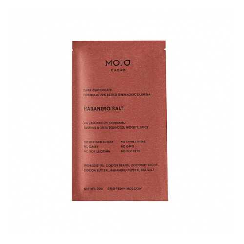 Шоколад горький С перцем Habanero и морской солью, 70% какао Mojo Cacao 20 г в Спар