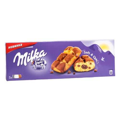 Пирожное бисквитное Milka с шоколадной начинкой 175 г в Спар
