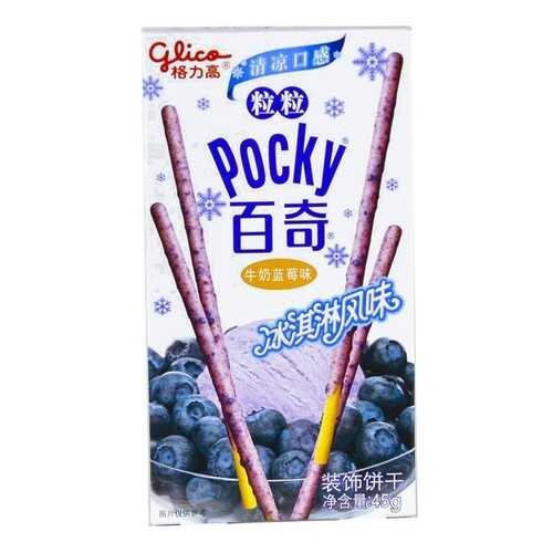 Палочки Glico Pocky со вкусом мороженного и голубики 47 г в Спар