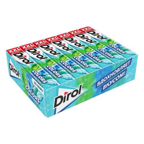 DIROL COLORS XXL жевательная резинка ассорти мята 19г по 18 шт в Спар