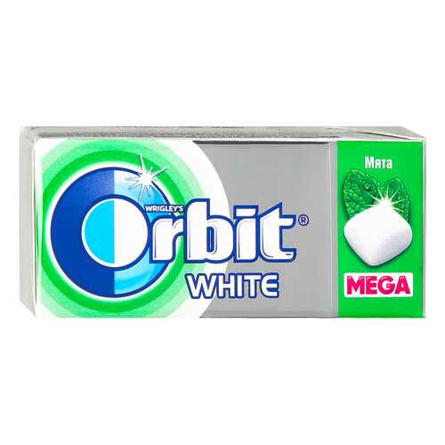 Жевательная резинка Orbit white mega spearmint 16 г 12 штук в Спар