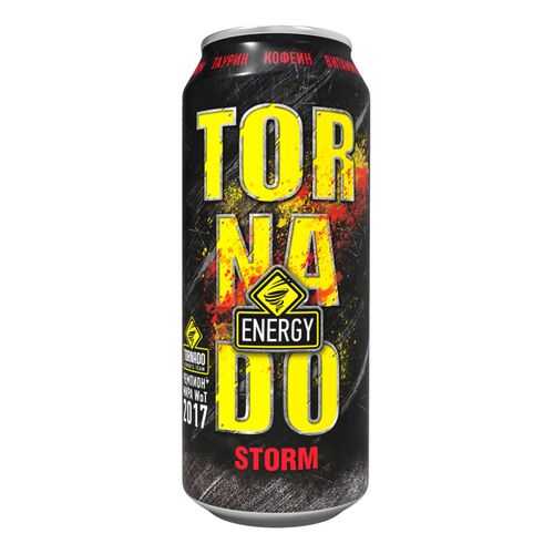 Напиток энергетический Tornado Energy storm газированный жестяная банка 0.45 л в Спар
