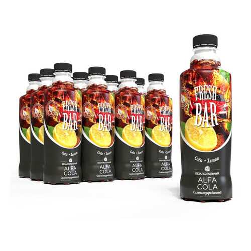 Газированный напиток Fresh Bar Альфа Кола 12 шт по 480 мл в Спар