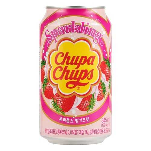 Напиток безалкогольный сильногазированный Chupa Chups клубника жестяная банка 0.345 л в Спар