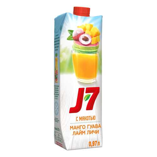 Напиток J7 сокосодержащий лайм-личи-манго-гуава 0.97 л в Спар