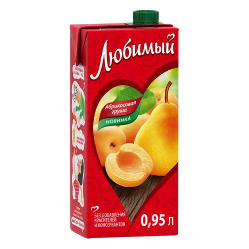 Напиток сокосодержащий Любимый абрикосовая груша 0.95 л в Спар