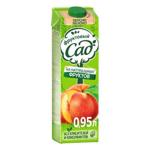 Нектар Фруктовый Сад яблоко-персик 0.95 л в Спар