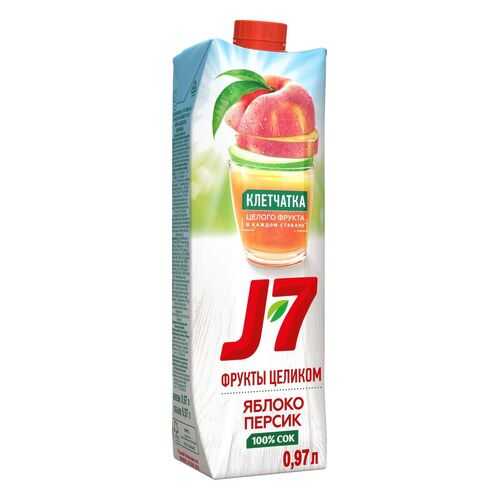 Сок J-7 Яблоко Персик с мякотью 970мл в Спар