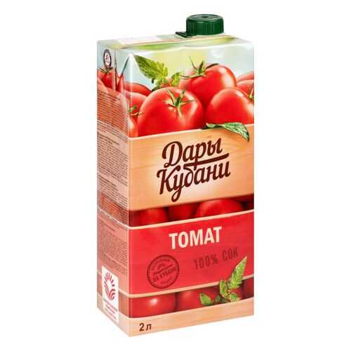 Сок томатный Дары Кубани с мякотью, солью и сахаром 2 л в Спар